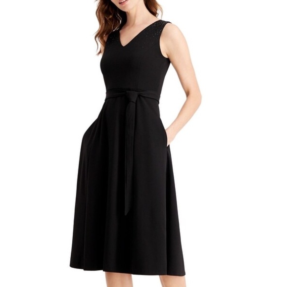 Calvin Klein Black Midi Dress - Picture 1 of 5